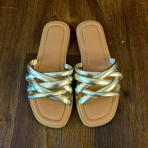 Gold summer sandals